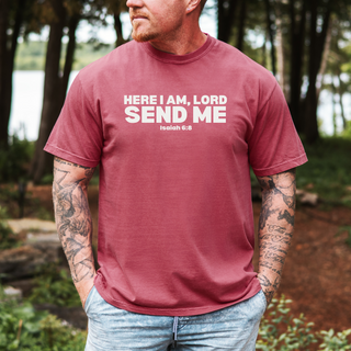 Here I Am Lord Send Me Christian Graphic T-Shirt