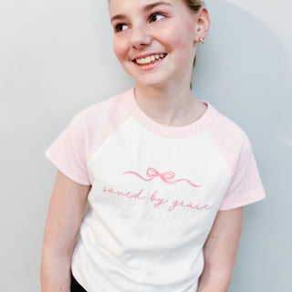 Saved By Grace Micro Rib Baby Tee