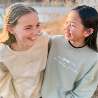 Saved By Grace Bow Sweatshirt