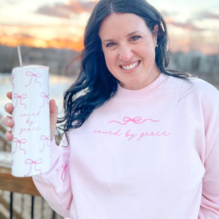 Saved By Grace Bow Sweatshirt
