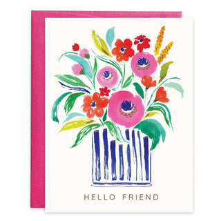 Thinking of You Greeting Card - Painterly Bloom Vase