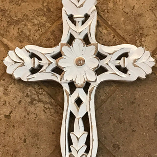 Friendship Hand Carved Mango Wood Wall Cross