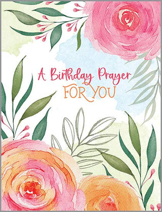 With Scripture Birthday Greeting Card - Corner Blooms