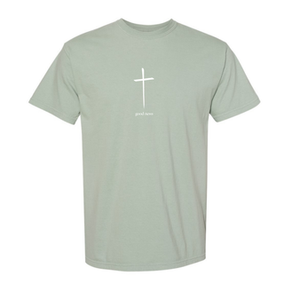 Good News Cross Comfort Colors Christian Crewneck T-Shirt Apparel