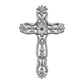 Friendship Hand Carved Mango Wood Wall Cross