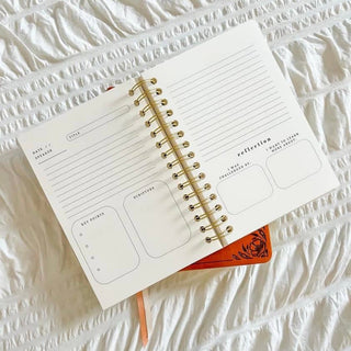 Church Notes Journal- White Spiral Linen- Christian Notebook