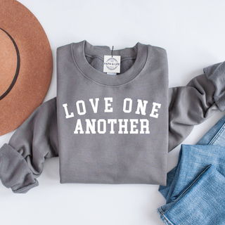 Love One Another Christian Crewneck Valentines Sweatshirt