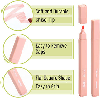 Mr. Pen Aesthetic Highlighters Set of 8 Chisel Tip