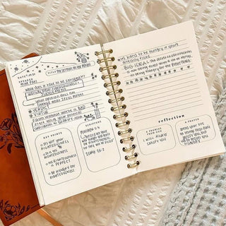 Church Notes Journal- White Spiral Linen- Christian Notebook