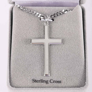 Necklace Cross - Sterling Silver - 24"