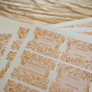 Gold Foil Bible Tabs - Carnation