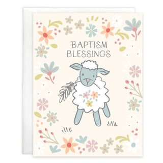 With Scripture Religious Greeting Card - Sweet Little Lambs