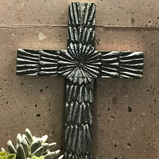 Starburst Hand Carved Mango Wood Wall Cross