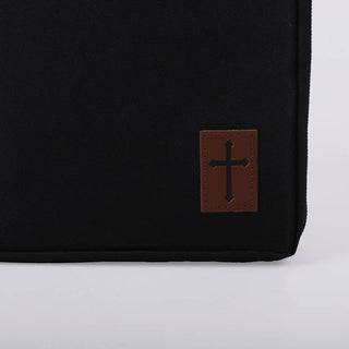 Canvas Bible Cover Cross Patch, Size Extra Large
