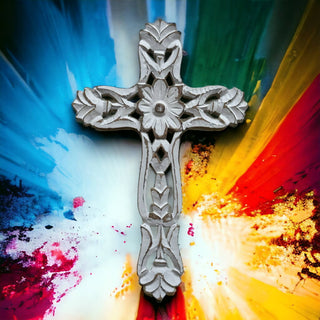Friendship Hand Carved Mango Wood Wall Cross