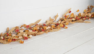 31617-5ft Garland-Cluster wildflowers with leaves