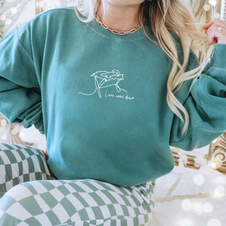 Love Came Down Christian Crewneck Sweatshirt