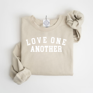 Love One Another Christian Crewneck Valentines Sweatshirt