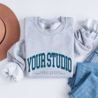 Custom Varsity Arched Mascot Team Sweatshirt (Min 3)