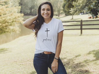 The Good News Cross - Women's Christian T-shirt