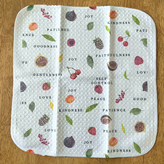 Fruit of the Spirit Christian Microfiber Waffle Weave Kitchen, Cleaning, Dish and Hand Towel 12"x12"