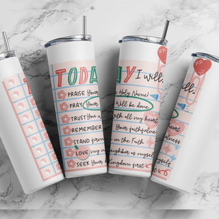 The Christian To-Do List Stainless Steel 20oz. Skinny Tumbler