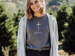 The Good News Cross - Women's Christian T-shirt