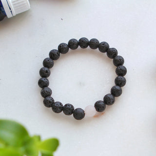 Rose Quartz Gemstone Lava Stone Diffuser Bracelets