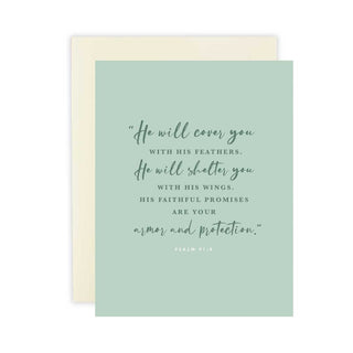 Psalm 91:4 Greeting Card